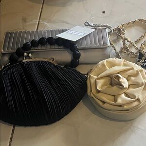 Black, grey and Cream Women's Evening Bag Set NWT